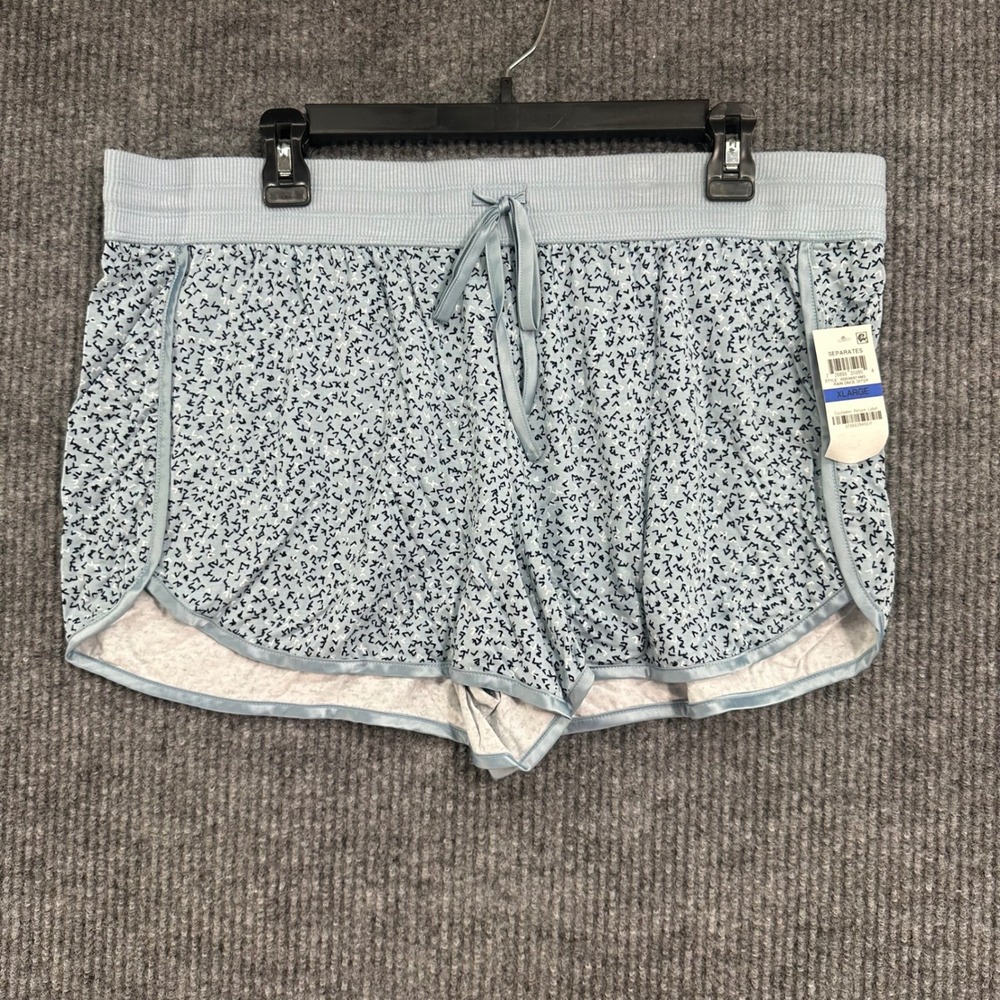 Alfani Pajama Shorts Women XL Blue NEW Rain Dnce Ditsy Sleepwear 100046974MS